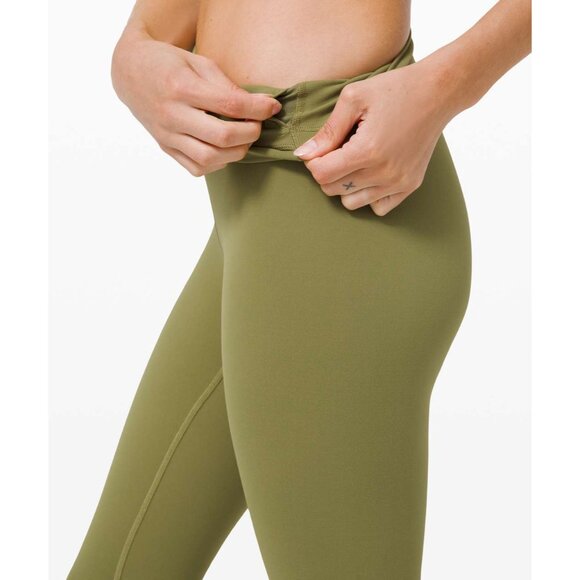 Lululemon Wunder Train Green High-Rise Crop 21" Athletic Leggings Women's Sz 2 - Picture 5 of 9